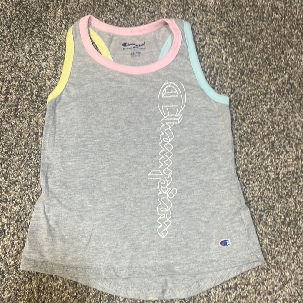 Champion Gray and Pink Athletic Tank Top